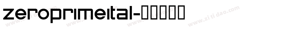 zeroprimeital字体转换