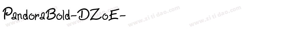 PandoraBold-DZoE字体转换