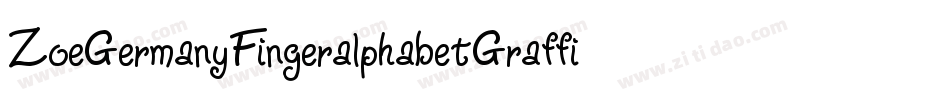 ZoeGermanyFingeralphabetGraffiti-2vwW字体转换