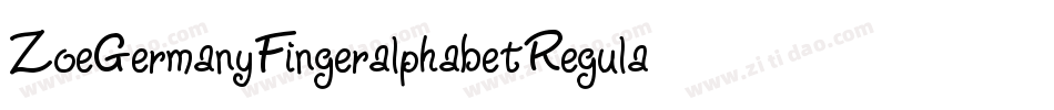 ZoeGermanyFingeralphabetRegular-mpvP字体转换
