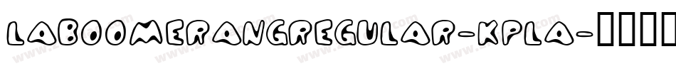 LaBoomerangRegular-KPlA字体转换