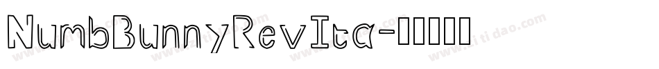 NumbBunnyRevIta字体转换