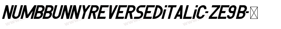 NumbbunnyReversedItalic-Ze9B字体转换