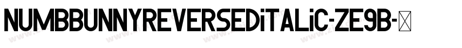 NumbbunnyReversedItalic-Ze9B字体转换