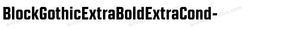 BlockGothicExtraBoldExtraCond字体转换