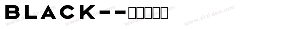Black-字体转换