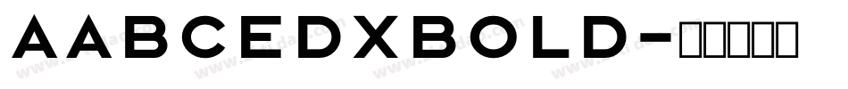 AabcedXBold字体转换