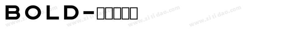 Bold字体转换