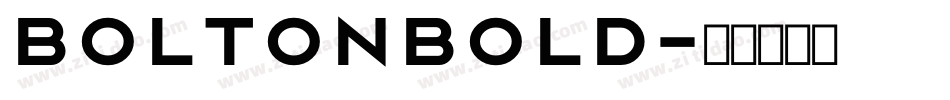 BoltonBold字体转换