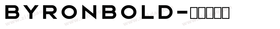 ByronBold字体转换
