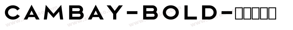 Cambay-Bold字体转换