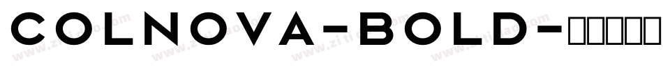 Colnova-Bold字体转换