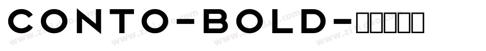Conto-Bold字体转换