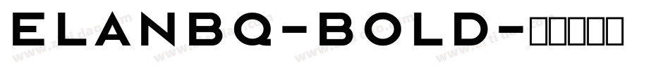 ElanBQ-Bold字体转换