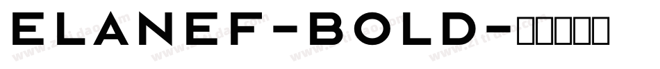 ElanEF-Bold字体转换