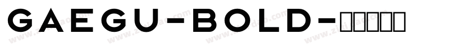 Gaegu-Bold字体转换