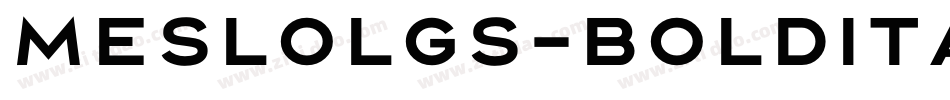 MesloLGS-BoldItalic-23字体转换
