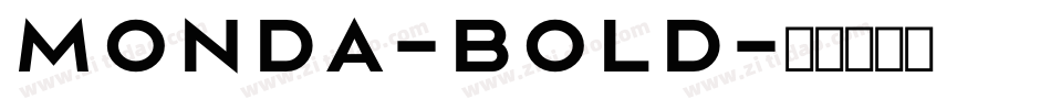Monda-Bold字体转换