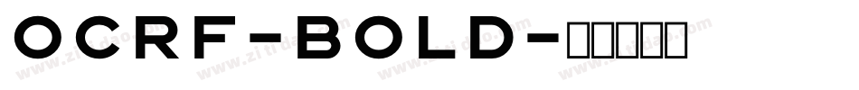 OCRF-Bold字体转换