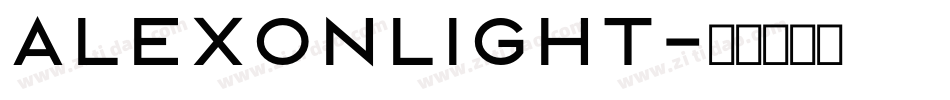 AlexonLight字体转换