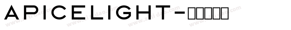 ApiceLight字体转换