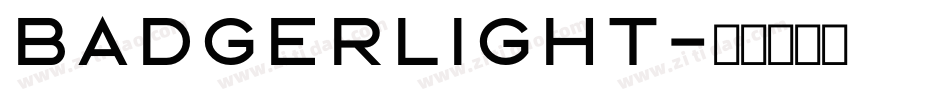 BadgerLight字体转换