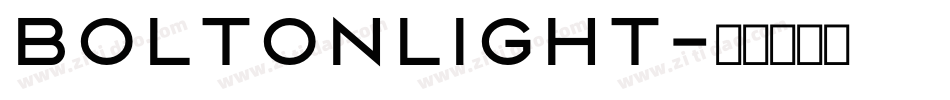 BoltonLight字体转换