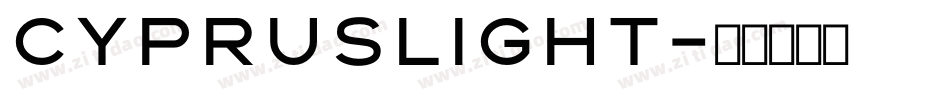 CyprusLight字体转换