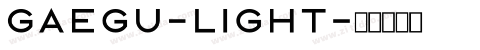 Gaegu-Light字体转换