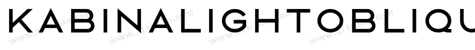 KabinaLightOblique-3rdG字体转换