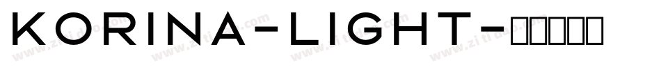 Korina-Light字体转换