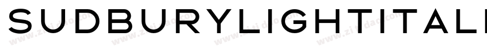SudburyLightItalic-xoGV字体转换