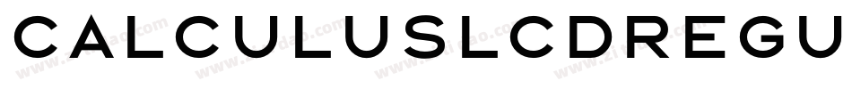 CalculusLCDRegular字体转换