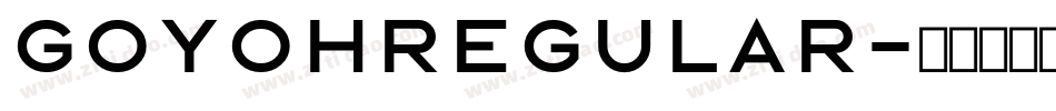 GoyohRegular字体转换