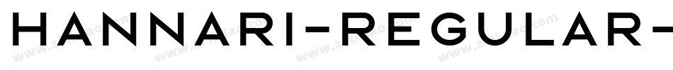 Hannari-Regular字体转换