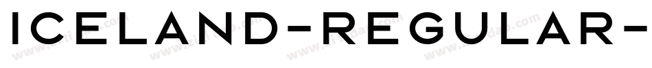 Iceland-Regular字体转换