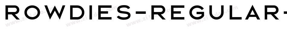 Rowdies-Regular字体转换