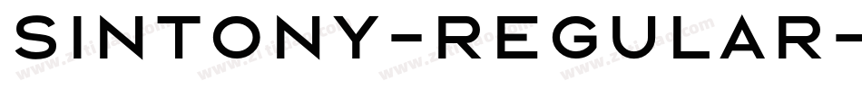 Sintony-Regular字体转换