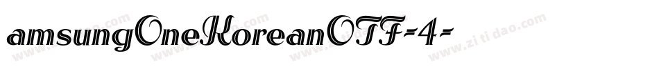 amsungOneKoreanOTF-4字体转换