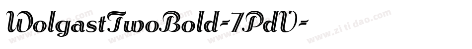 WolgastTwoBold-7PdV字体转换