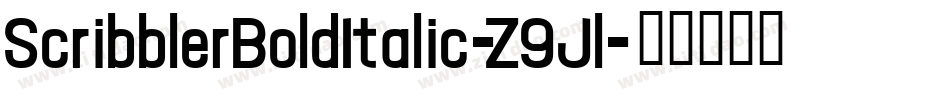 ScribblerBoldItalic-Z9Jl字体转换