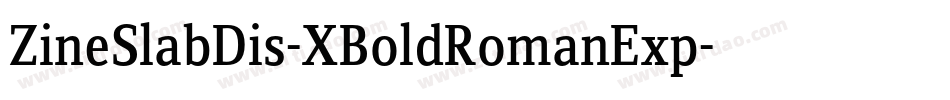 ZineSlabDis-XBoldRomanExp字体转换