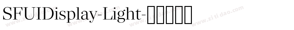 SFUIDisplay-Light字体转换