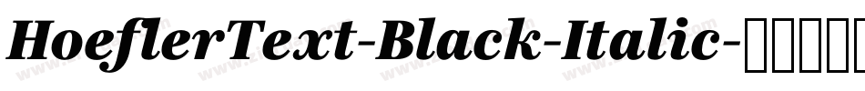HoeflerText-Black-Italic字体转换