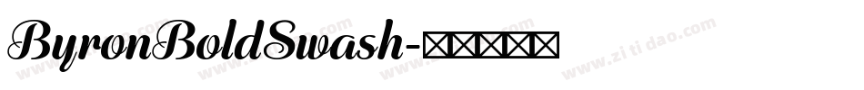 ByronBoldSwash字体转换