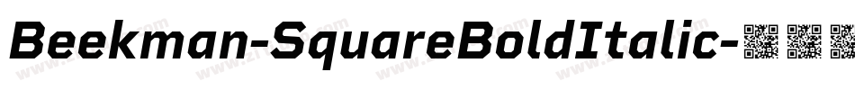 Beekman-SquareBoldItalic字体转换