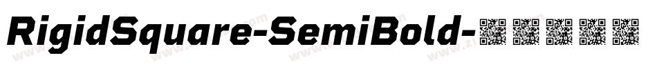 RigidSquare-SemiBold字体转换