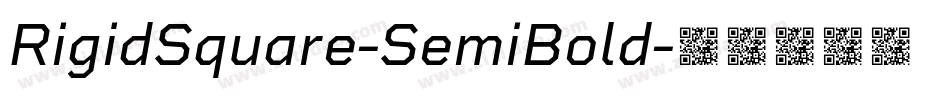 RigidSquare-SemiBold字体转换