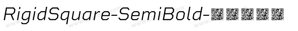 RigidSquare-SemiBold字体转换