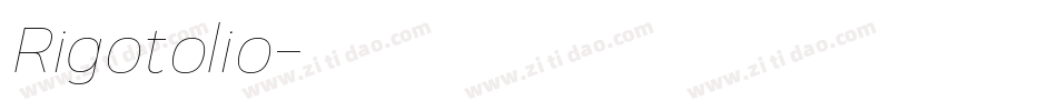 Rigotolio字体转换